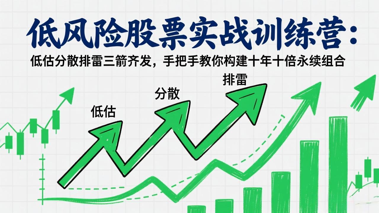 低风险股票实战训练营：低估分散排雷三箭齐发，手把手教你构建十年十倍永续组合、高校邦